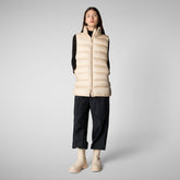 Women's quilted vest Coral in SHORE BEIGE - Women's Vests | Save The Duck