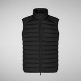 Men's Animal free Puffer Vest Rhus in Black | Save The Duck