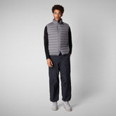 Man's Rhus Puffer Vest in Mid Grey | Save The Duck