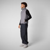 Men's Animal free Puffer Vest Rhus in Mid Grey - Men's Vests | Save The Duck