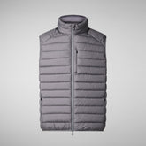 Man's Rhus Puffer Vest in Mid Grey | Save The Duck