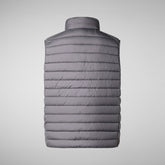 Man's Rhus Puffer Vest in Mid Grey | Save The Duck