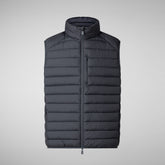 Man's Rhus Puffer Vest in Grey Black | Save The Duck