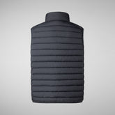 Man's Rhus Puffer Vest in Grey Black | Save The Duck