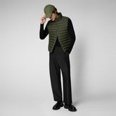 Gilet matelassé Rhus pour homme en vert olive poudré | Save The Duck