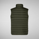 Men's Rhus Puffer Vest in Dusty Olive | Save The Duck