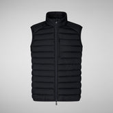 Men's Animal free Puffer Vest Rhus in Blue Black | Save The Duck