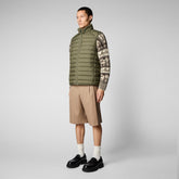 Men's Rhus Puffer Vest in Laurel Green - MITO Collection | Save The Duck