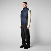 Men's Rhus Puffer Vest in Blue Black - MITO Collection | Save The Duck