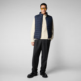 Men's Rhus Puffer Vest in Blue Black - Icons Collection | Save The Duck