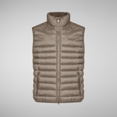 Men's Majus Puffer Vest with Faux Fur Lining in Blue Black | Save The Duck