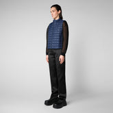 Women's Mira Vest in Navy Blue - All Save The Duck Products | Save The Duck