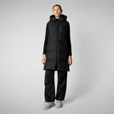 Women's hooded vest Judee in black | Save The Duck