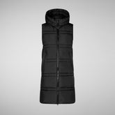 Women's hooded vest Judee in black | Save The Duck