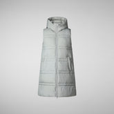 Women's hooded vest Judee in wolf grey | Save The Duck