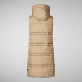 Women's hooded vest Judee in stardust beige | Save The Duck