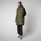 Women's hooded vest Judee in sherwood green | Save The Duck