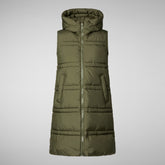 Women's hooded vest Judee in sherwood green | Save The Duck