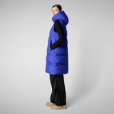 Women's hooded vest Judee in gentian blue | Save The Duck