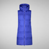 Women's hooded vest Judee in gentian blue | Save The Duck