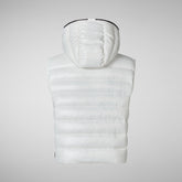 Woman's hooded vest Romina in off white | Save The Duck