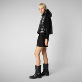 Woman's hooded vest Romina in black - Fashion Woman | Save The Duck