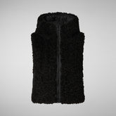 Woman's hooded vest Klara in black | Save The Duck