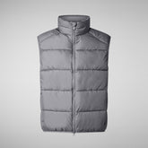 ARLEN : GILET SAVE THE DUCK MAN en MIRO en gris moyen | Sauvez le canard