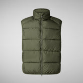 Man's vest Arlen in DUSTY OLIVE | Save The Duck