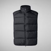 ARLEN : GILET SAVE THE DUCK MAN en MIRO en BLEU NOIR | Sauvez le canard