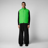 Men's Chico Puffer Vest in Fluo Green - Green Collection | Save The Duck