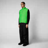 Men's Chico Puffer Vest in Fluo Green | Save The Duck