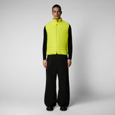 Men's Chico Puffer Vest in Fluo Yellow - Men's Icons | Save The Duck
