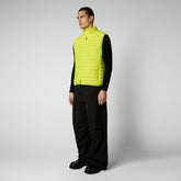 Men's Chico Puffer Vest in Fluo Yellow - Yellow Collection | Save The Duck