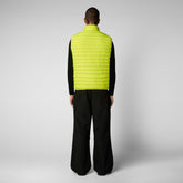 Men's Chico Puffer Vest in Fluo Yellow | Save The Duck