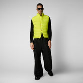 Men's Chico Puffer Vest in Fluo Yellow | Save The Duck