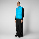 Men's Chico Puffer Vest in Fluo Blue - Men's Icons | Save The Duck