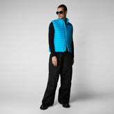 Men's Chico Puffer Vest in Fluo Blue | Save The Duck