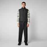 Men's Adam Puffer Vest in Black - All Save The Duck Products | Save The Duck
