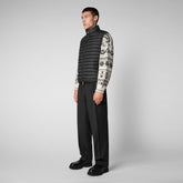 Men's Adam Puffer Vest in Black - Men's Vests | Save The Duck