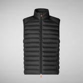 Men's Adam Puffer Vest in Black | Save The Duck