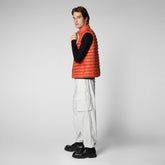 Men's Adam Puffer Vest in Ginger Orange - Halloween Collection | Save The Duck