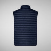 Men's Adam Puffer Vest in Navy Blue | Save The Duck