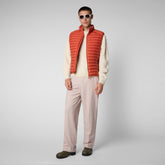 Men's Adam Puffer Vest in Ginger Orange | Save The Duck