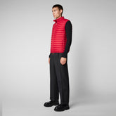 Men's Adam Puffer Vest in Tango Red - Vest Collection | Save The Duck
