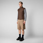 Men's Adam Puffer Vest in Soil Brown - Men's Icons | Save The Duck