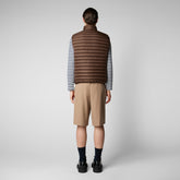 Men's Adam Puffer Vest in Soil Brown | Save The Duck