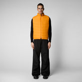 Men's Adam Puffer Vest in Sunshine Orange - Men's Icons | Save The Duck