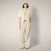 Women's Puffer Vest Mara in Shore Beige - Animal-Free Puffer Jackets for Women | Save The Duck