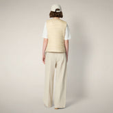 Women's Puffer Vest Mara in Shore Beige - Animal-Free Puffer Jackets for Women | Save The Duck